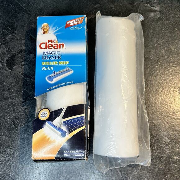 2- Mr. Clean Magic Eraser Roller Mop Refill Type‎ B White Universal - Picture 1 of 7